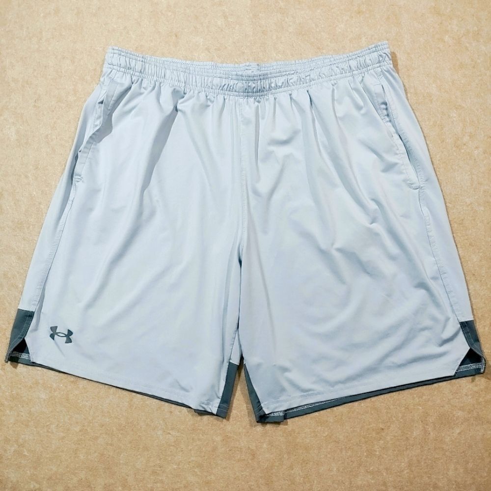 Under Armour Men's Loose Fit Stretch Gray Shorts #5